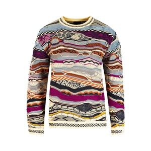 COOGI Robina Crewneck Men's Sweater with Vibrant Multicolor Design